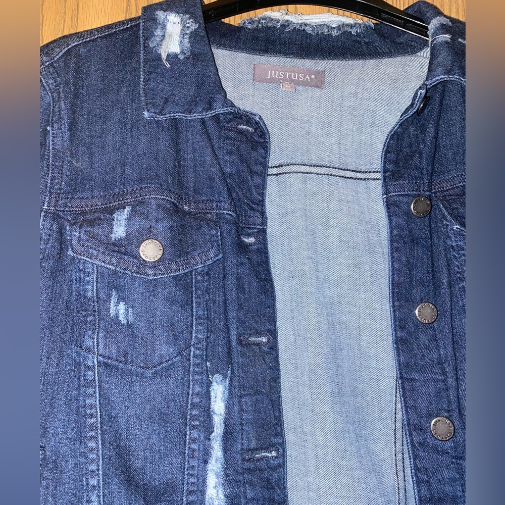 Distressed Jean Jacket - Picture 3 of 6